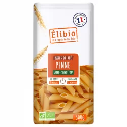 BIO-Penne rigate Halbvollkorn  - 500g - Élibio