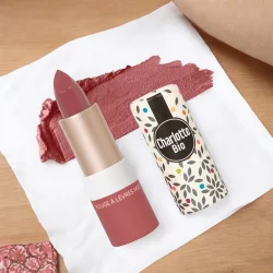 Rouge à lèvres mat rouge rosé BIO - 3.5g - Charlotte Bio