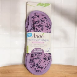2 Waschbare BIO-Damenbinden Millefleur Normal für mittlere Blutungen - Anaé