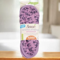 2 Waschbare BIO-Damenbinden Millefleur Maxi für starke Blutungen - Anaé