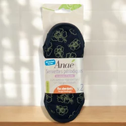 2 Waschbare BIO-Damenbinden Ibis Maxi für starke Blutungen - Anaé