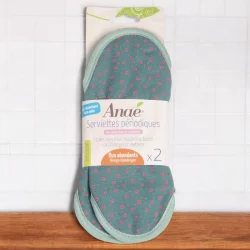 2 Waschbare BIO-Damenbinden Cercles Maxi für starke Blutungen - Anaé
