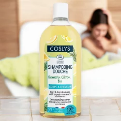 Shampooing douche BIO romarin & citron - 750ml - Coslys