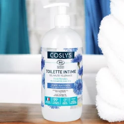 Hochverträgliches BIO-Intimwaschgel Kornblume & Rose - 450ml - Coslys