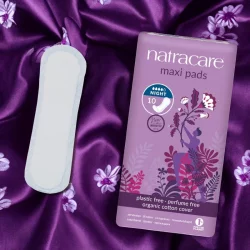 Extra Long BIO-Damenbinden für Nachts starke Tage - 10 Stück - Natracare