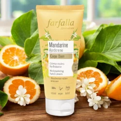 Feuchtigkeitsspendende BIO-Handcreme Mandarine - 50ml - Farfalla