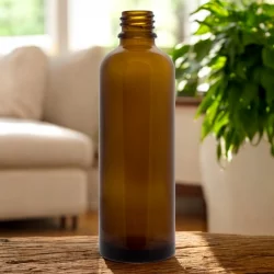 6 Braunglas 75ml ohne Verschluss - Farfalla