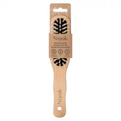 Längliche Haarbürste mit Holznoppen - Niyok