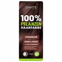 Pflanzliche Haarfärbepulver Schokobraun BIO - 100g - Sante