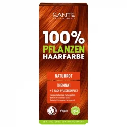 Pflanzliche Haarfärbepulver Naturrot BIO - 100g - Sante