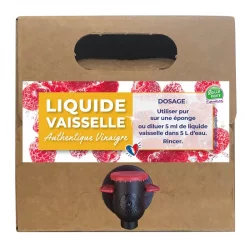 Geschirrspülmittel Essig & Himbeere Öko - 3l - Bulle Verte