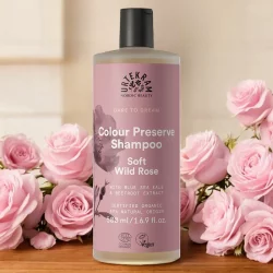 Shampoo für gefärbtes Haar Wildrose BIO - 500ml - Urtekram