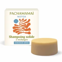Nachfüllpackung 2 feste Shampoos fettiges Haar - 2x25ml - Pachamamaï
