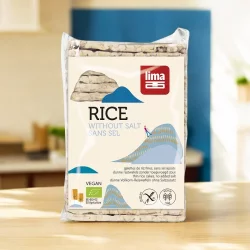BIO-Reiswaffeln Vollkorn rechteckig ohne Salzzusatz - 130g - Lima