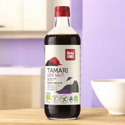 BIO-Sojasauce mit 50% weniger Salz - Tamari - 500ml - Lima