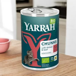 Häppchen Poulet & Rind in Sauce für Katzen BIO - 405g - Yarrah