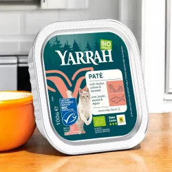 Lachspastete mit Meeresalgen für Katzen BIO - 100g - Yarrah