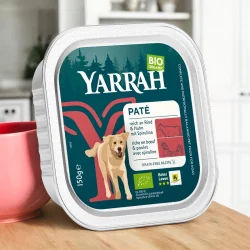 Rind- & Pouletpastete mit Spirulina für Hunde BIO - 150g - Yarrah