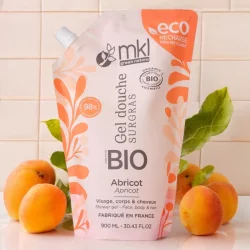 Recharge Gel douche BIO abricot - 900ml - MKL Green Nature