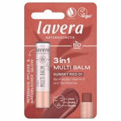 3in1 Lippenbalsam sunset red BIO - 4,9g - Lavera