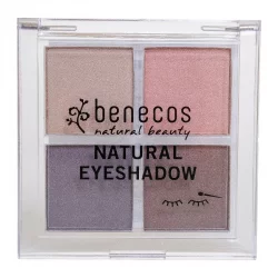 Quatre ombres à paupières Brun, Taupe, Rose & Lila BIO - 4,8g - Benecos