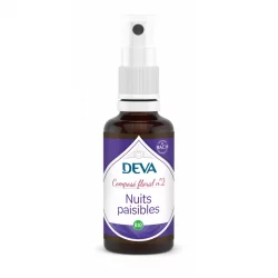 Composé floral en spray BIO N°2 Nuits paisibles - 30ml - Deva