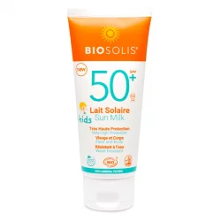 Lait solaire visage & corps bébé & enfant BIO IP 50+ 100ml - Biosolis