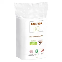 Maxi ovales démaquillants BIO - 40 pièces - Bocoton