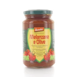 BIO-Tomatensauce mit Auberginen & Oliven - 340g - Vanadis