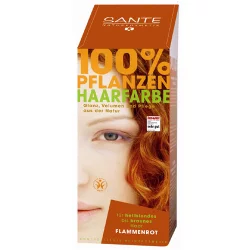 BIO-Pflanzen-Haarfarbe Pulver Flammenrot - 100g - Sante