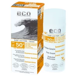 Crème solaire teintée visage & corps Surf and Fun BIO IP 50 grenade & macadamia – 50ml – Eco Cosmetics