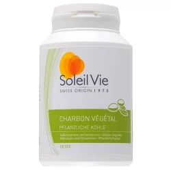 Charbon végétal - 100 gélules 275mg - Soleil Vie