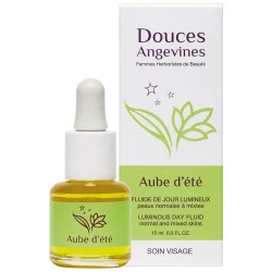 Fluide de jour lumineux BIO jojoba & rose musquée - 15ml - Douces Angevines