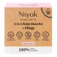 Gel douche & soin solide 2 en 1 naturel Soft blossom - 80g - Niyok