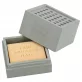 Porte-savon en caoutchouc naturel gris - Fair Squared