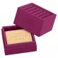 Porte-savon en caoutchouc naturel violet - Fair Squared