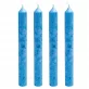 4 Bougies chandeliers bleues ciel en stéarine BIO 2 x 20 cm - Blue