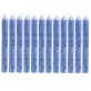 12 Stabkerzen Dunkelblau aus BIO-Stearin 2 x 20 cm - Blue