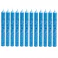 12 Bougies chandeliers bleues ciel en stéarine BIO 2 x 20 cm - Blue