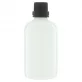 Weisse Glasflasche 100ml mit schwarzem Ausgiesser-Schraubverschluss und Sicherheitsring - 1 Stück - Potion & Co