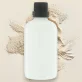 Weisse Glasflasche 100ml mit schwarzem Ausgiesser-Schraubverschluss und Sicherheitsring - 1 Stück - Potion & Co