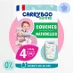 Couches Taille 4 - 7-18 kg - 44 pièces - Carryboo