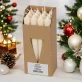 Bougies chandeliers ivoires en stéarine BIO 22 x 210 mm - 12 pcs - Eubiona