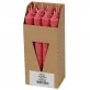 Bougies chandeliers bordeaux en stéarine BIO 22 x 210 mm - 12 pcs - Eubiona