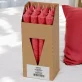 Bougies chandeliers bordeaux en stéarine BIO 22 x 210 mm - 12 pcs - Eubiona