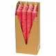 Bougies chandeliers rouges en stéarine BIO 22 x 210 mm - 12 pcs - Eubiona