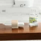 Glasflakon transparent 15ml mit weisser Tropfpipette und Holzdeckel - Anaé
