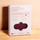 2 Waschbare Binden rot & schwarz BIO für mittlere Blutungen - Anaé