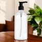 Pumpe zu 200ml RPET-Kunststoff-Flasche braun - Farfalla