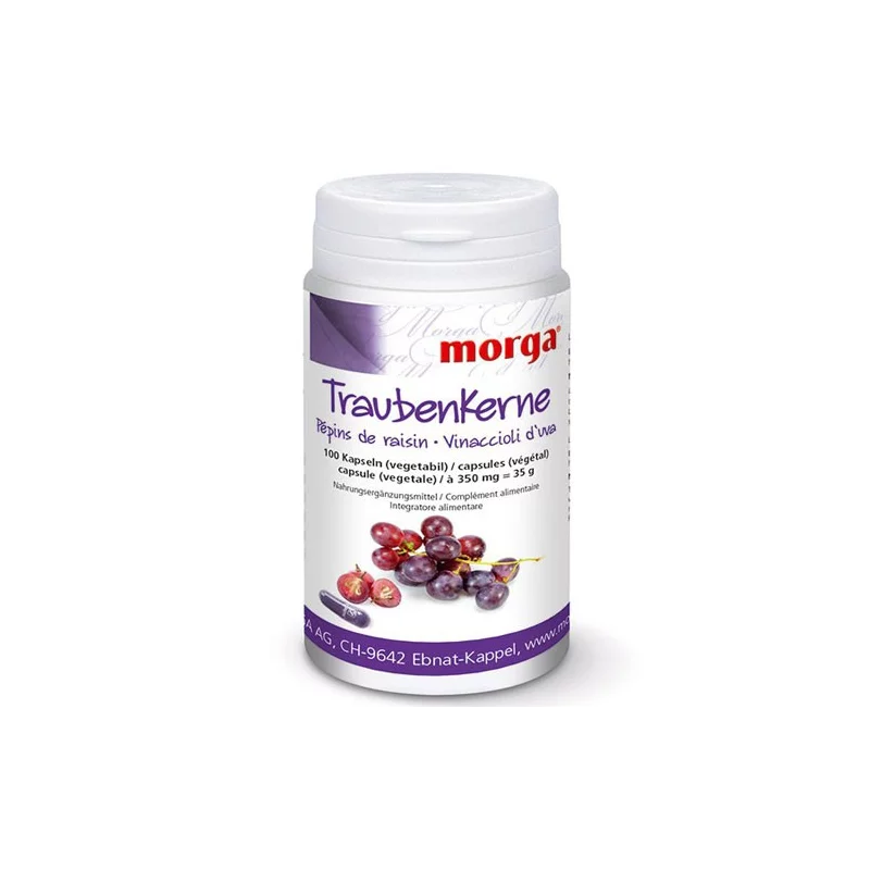 Pépins de raisin - 100 capsules - 350mg - Morga